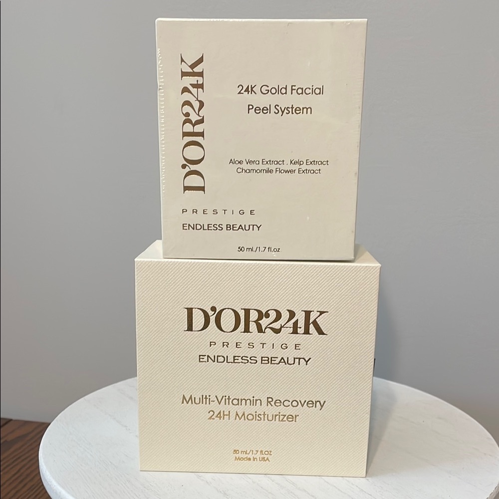 D’OR24K 24K Gold Facial Peel System and Multi-vitamin Recovery 24H Moisturizer